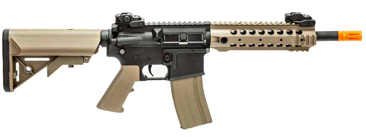 Lancer Tactical Gen 2 CQB M4 AEG Rifle Core Series (Color: Black/Tan)(No Battery and Charger) - Click Image to Close