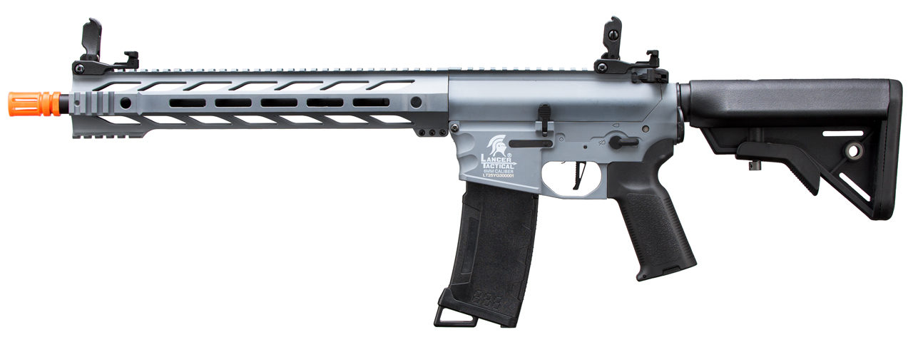 Lancer Tactical Gen 3 Interceptor SPR Airsoft M4 AEG Rifle (Color: Gray) - Click Image to Close