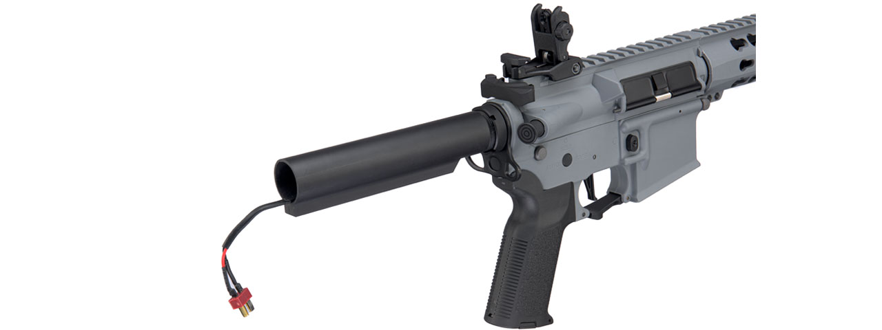 Lancer Tactical Gen 3 Interceptor SPR Airsoft M4 AEG Rifle (Color: Gray) - Click Image to Close