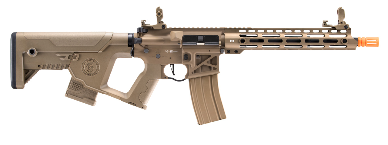 Lancer Tactical Enforcer Blackbird Skeleton AEG w/ Alpha Stock (Color: Tan) - Click Image to Close