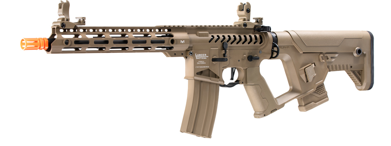 Lancer Tactical Enforcer Blackbird Skeleton AEG w/ Alpha Stock (Color: Tan) - Click Image to Close