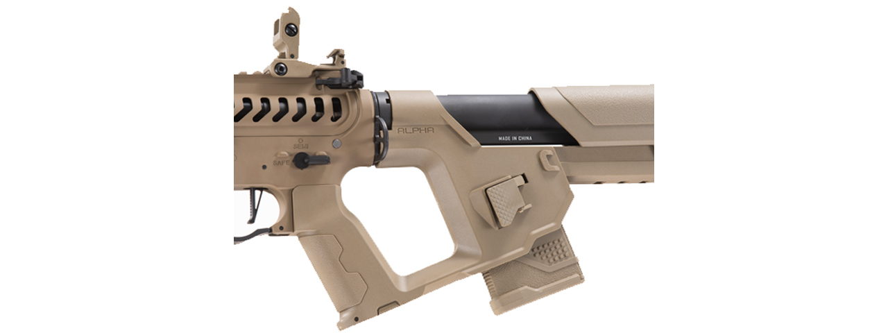 Lancer Tactical Enforcer Blackbird Skeleton AEG w/ Alpha Stock (Color: Tan)