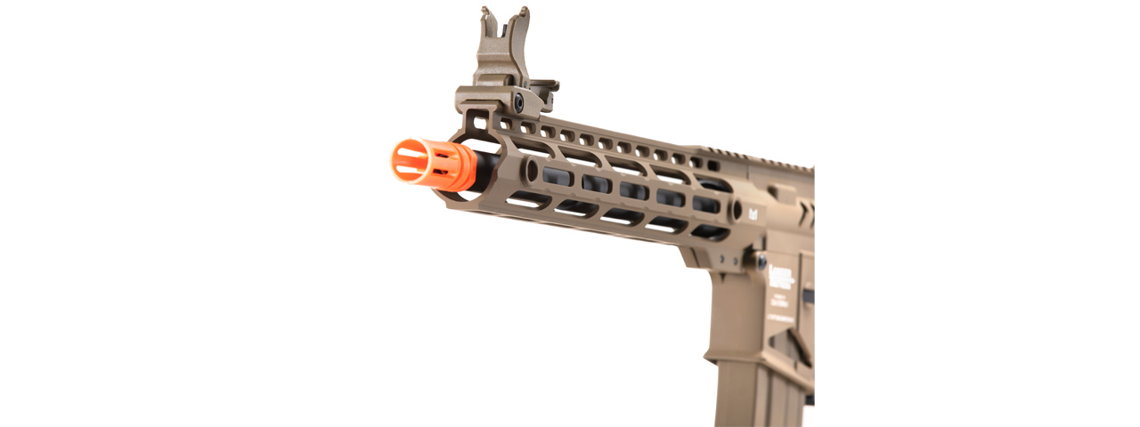 Lancer Tactical Enforcer Blackbird Skeleton AEG w/ Alpha Stock (Color: Tan) - Click Image to Close