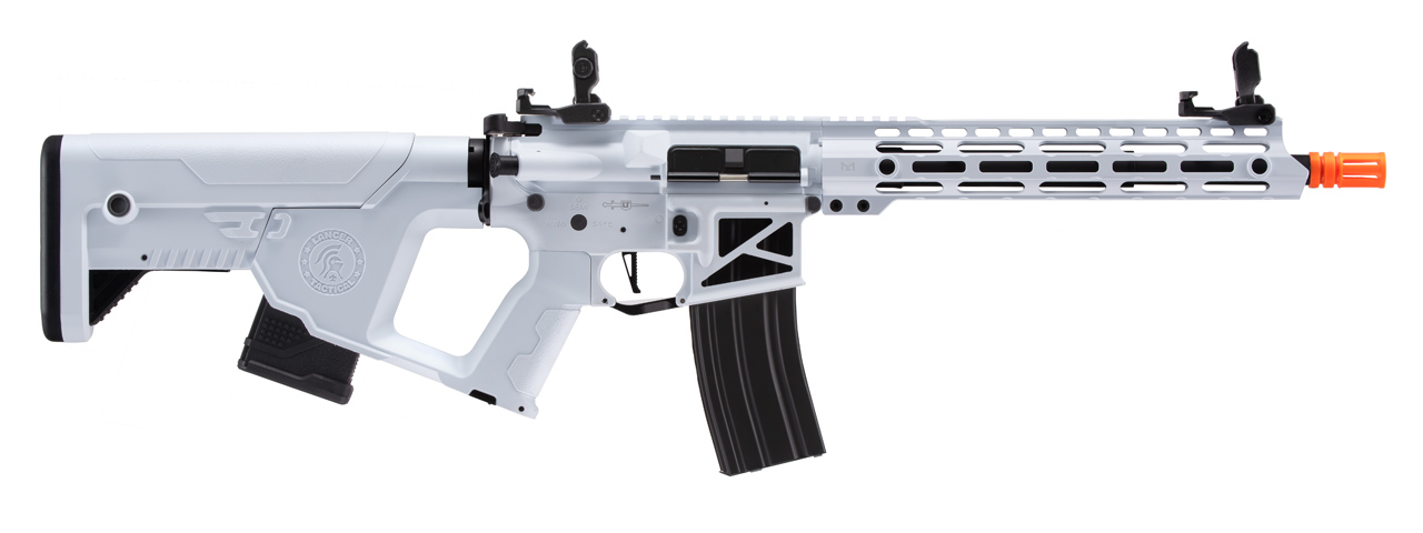 Lancer Tactical Enforcer Blackbird Skeleton AEG w/ Alpha Stock (Color: White) - Click Image to Close