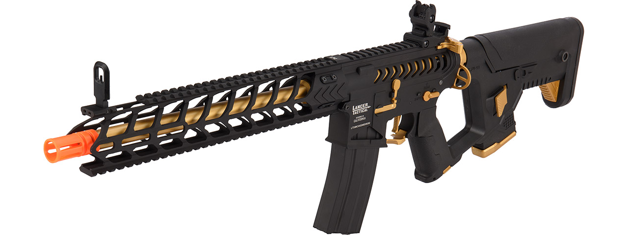 Lancer Tactical Enforcer NIGHT WING Skeleton AEG, Gold - Click Image to Close