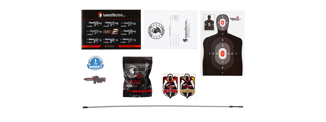 Lancer Tactical Enforcer Night Wing Skeleton AEG w/ Alpha Stock (White) - Click Image to Close