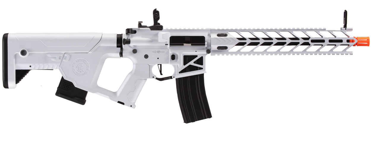 Lancer Tactical Enforcer Night Wing Skeleton AEG w/ Alpha Stock (White) - Click Image to Close