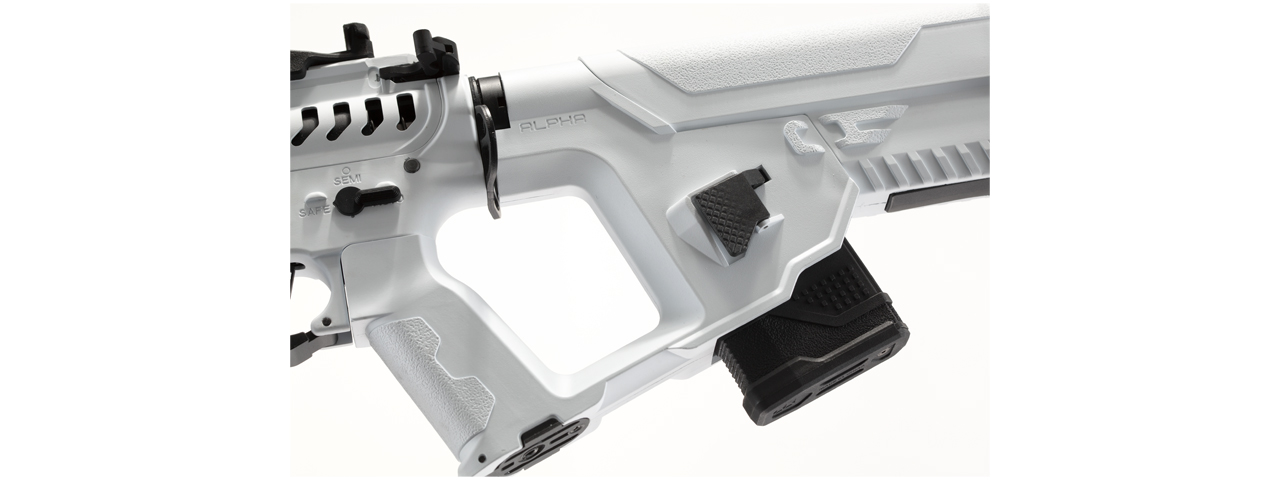 Lancer Tactical Enforcer Night Wing Skeleton AEG w/ Alpha Stock (White) - Click Image to Close