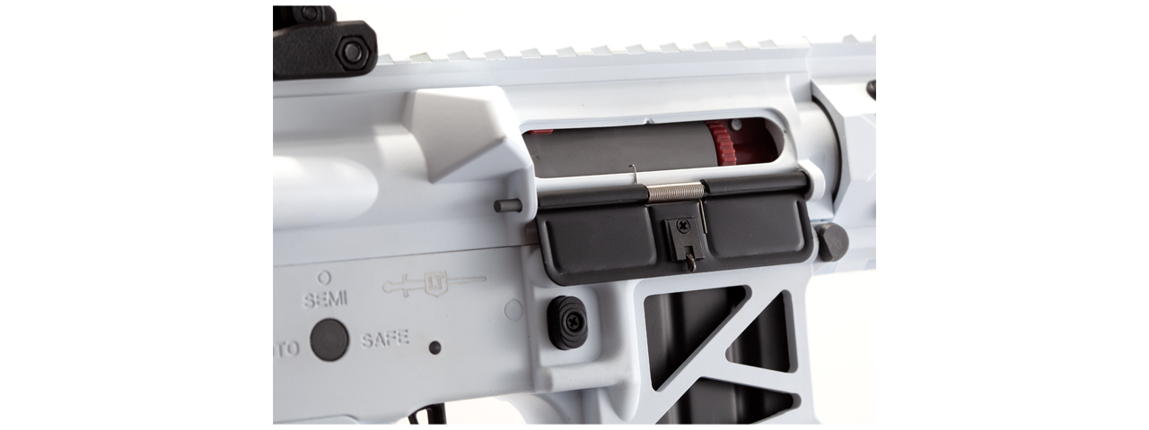 Lancer Tactical Enforcer Night Wing Skeleton AEG w/ Alpha Stock (White) - Click Image to Close