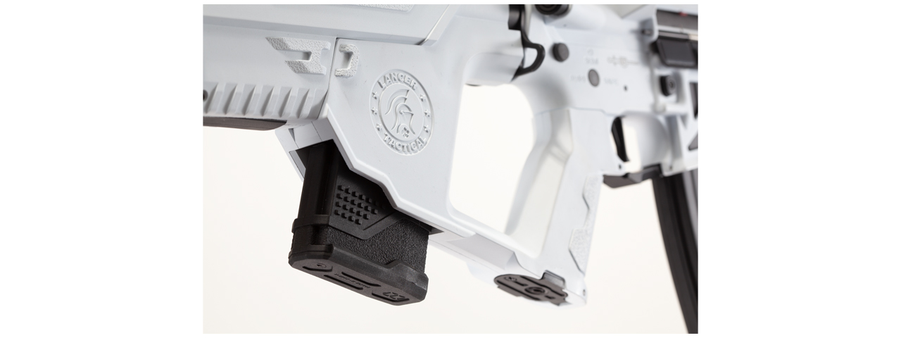 Lancer Tactical Enforcer Night Wing Skeleton AEG w/ Alpha Stock (White) - Click Image to Close