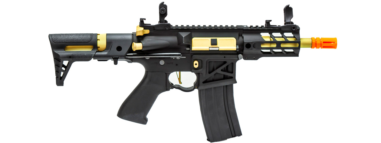 Lancer Tactical Enforcer Gen 2 Battle Hawk 4" PDW AEG (Color: Black / Gold)