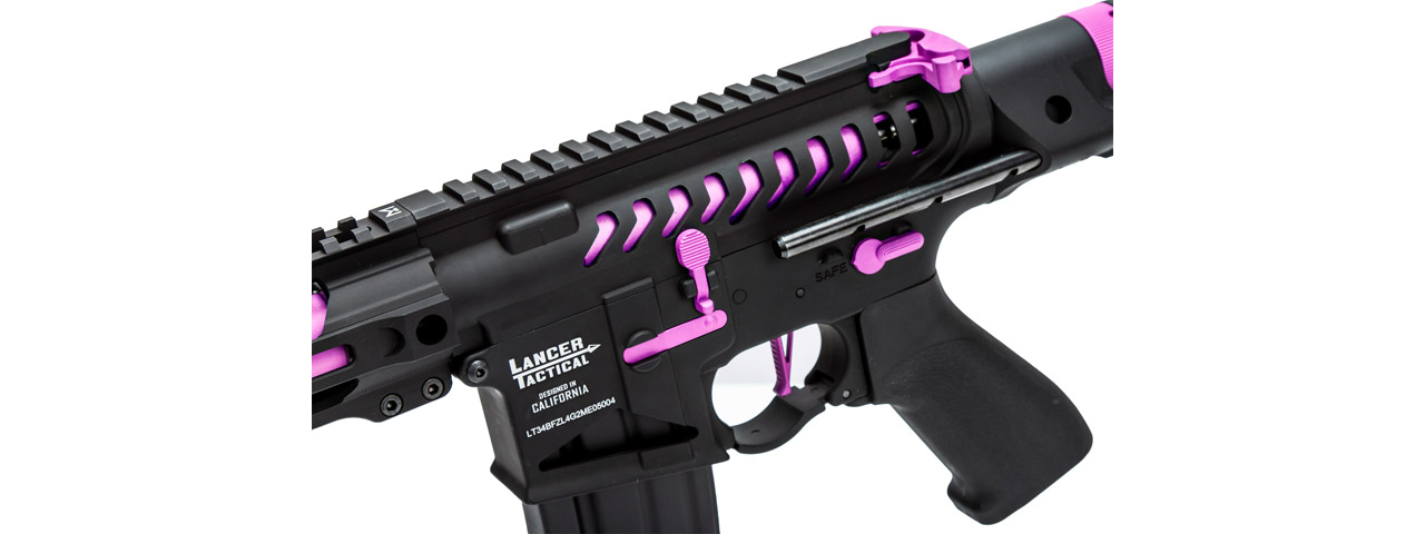 Lancer Tactical Enforcer Gen 2 Battle Hawk 4" PDW AEG (Color: Black / Purple)