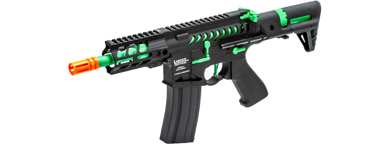 Lancer Tactical Enforcer Gen 2 Battle Hawk 4" PDW AEG (Color: Black / Green)