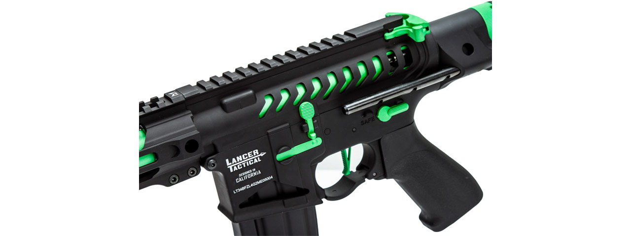 Lancer Tactical Enforcer Gen 2 Battle Hawk 4" PDW AEG (Color: Black / Green)