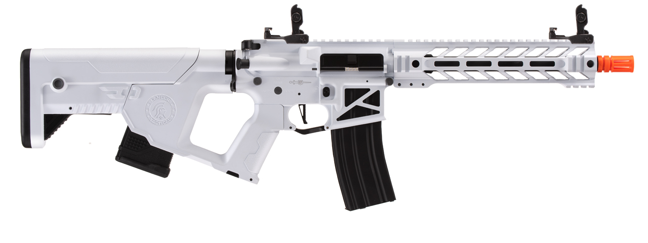 Lancer Tactical Enforcer Battle Hawk 10" Skeleton AEG w/ Alpha Stock (White) - Click Image to Close