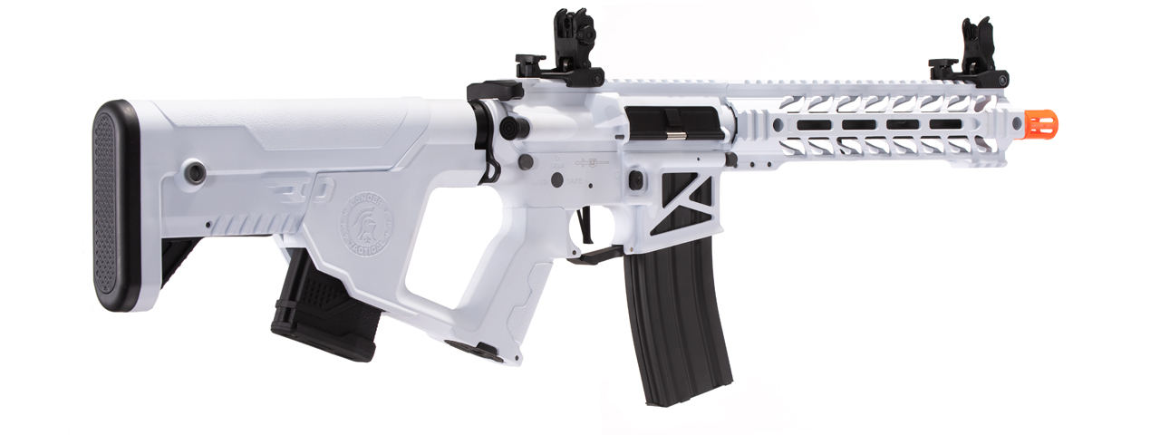 Lancer Tactical Enforcer Battle Hawk 10" Skeleton AEG w/ Alpha Stock (White) - Click Image to Close