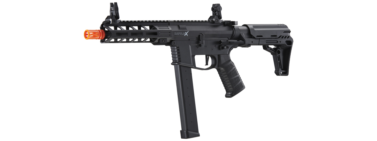 Lancer Tactical Gen 2 9mm Battle X CQB Carbine Airsoft AEG (Color: Black) - Click Image to Close