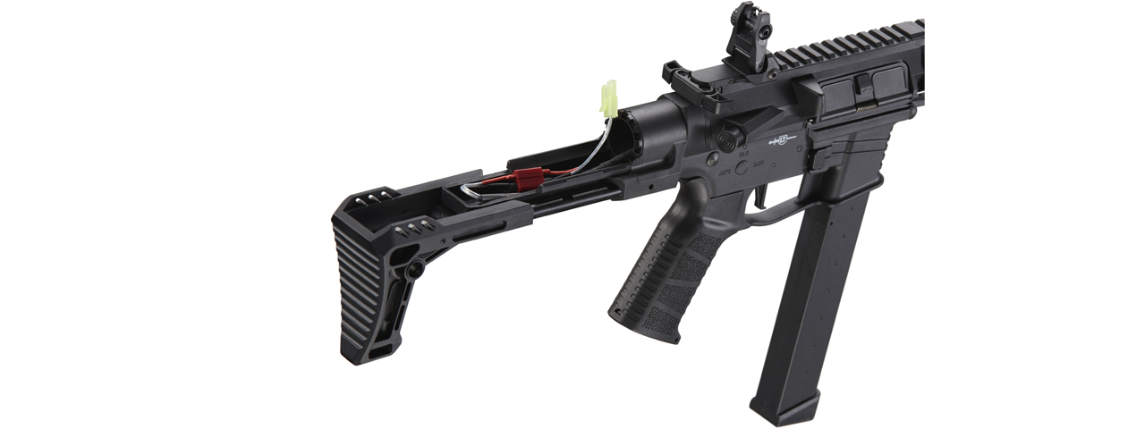 Lancer Tactical Gen 2 9mm Battle X CQB Carbine Airsoft AEG (Color: Black) - Click Image to Close