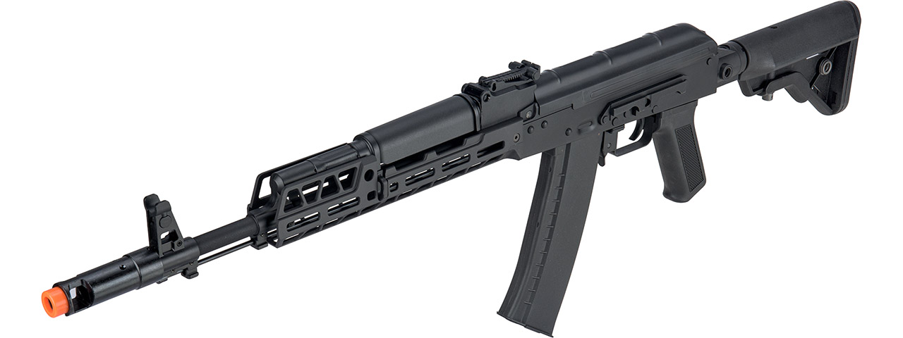 Lancer Tactical AK74 Full Metal Rifle w/ 10.5 inch M-LOK Handguard (Color: Black) - Click Image to Close