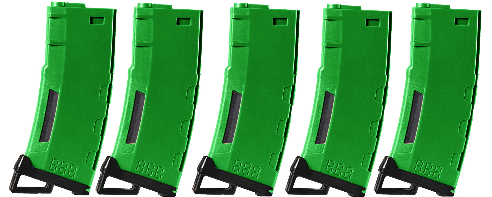 Lancer Tactical 130 Round High Speed Mid-Cap Magazine Pack of 5 (Green)