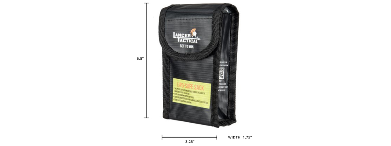 Lancer Tactical Lipo-Safe Charging Sack (Color: Black)