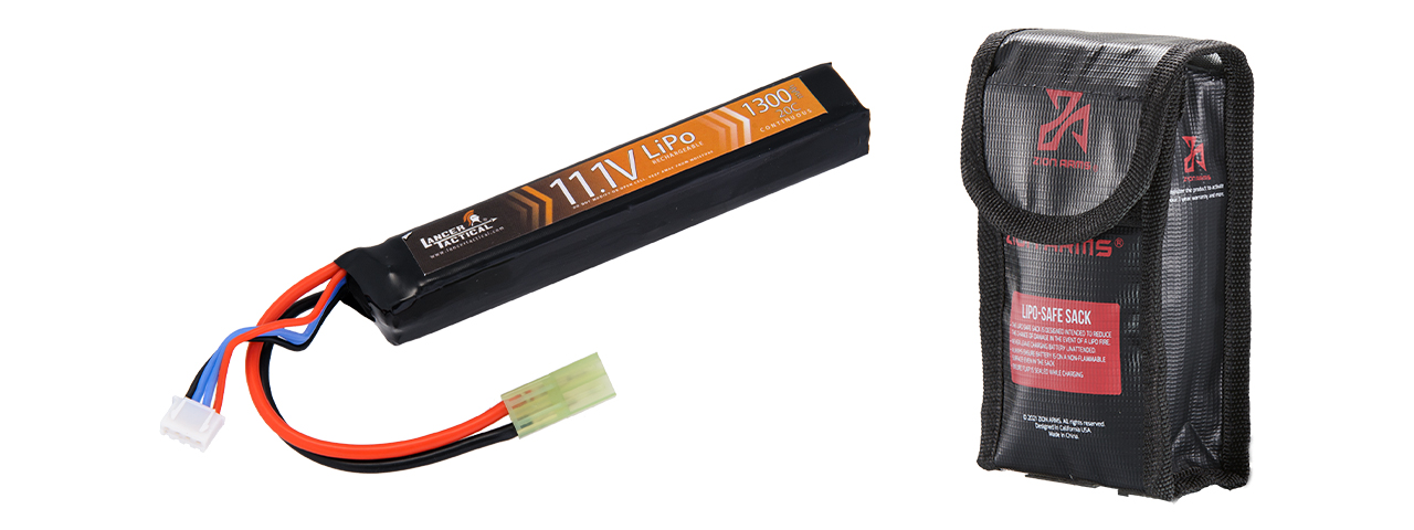 Lancer Tactical 11.1v 1300mAh 20C Stick Lipo Battery - Click Image to Close