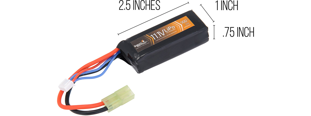 Lancer Tactical 11.1v 900mAh 20C Stick Lipo Battery - Click Image to Close