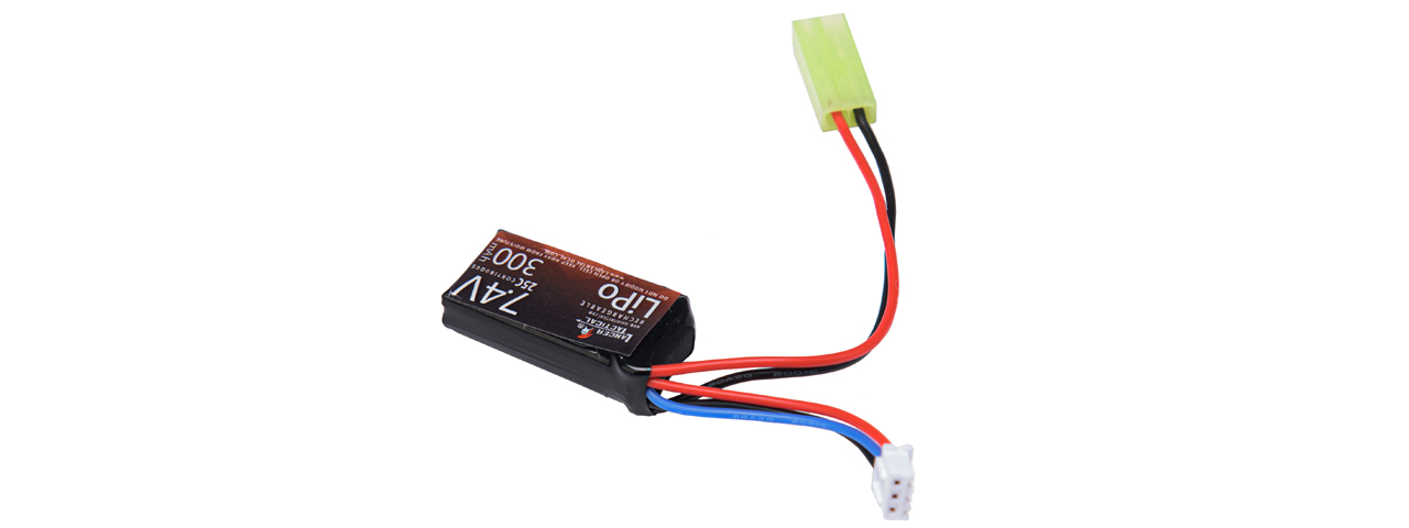 Lancer Tactical 7.4v 300mAh 25C Flat Lipo Battery for HPA - Click Image to Close