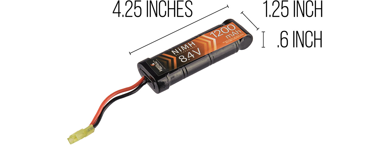 Lancer Tactical 8.4v 1200mAh Brick NiMH Battery - Click Image to Close