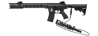 Lancer Tactical External Line Legion HPA M4 Airsoft Rifle High Velocity (Color: Black)