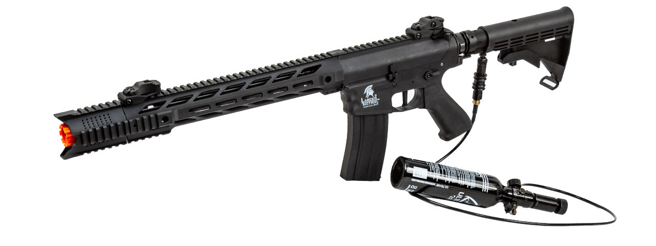 Lancer Tactical External Line Legion HPA M4 Airsoft Rifle High Velocity (Color: Black)