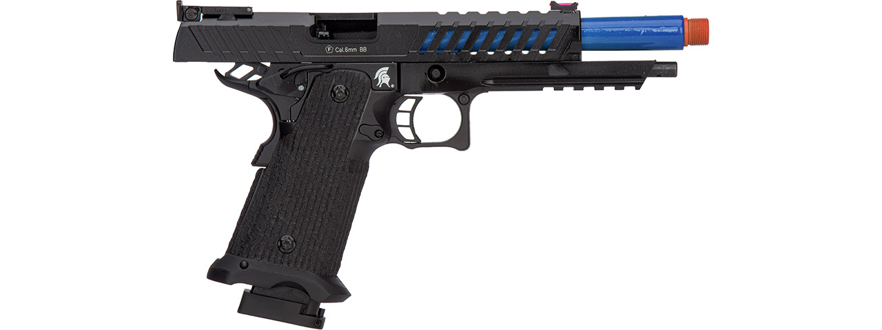 Lancer Tactical Knightshade Hi-Capa Gas Blowback Airsoft Pistol (Color: Black & Blue)