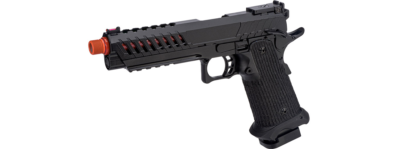 Lancer Tactical Knightshade Hi-Capa Gas Blowback Airsoft Pistol (Color: Black & Red) - Click Image to Close