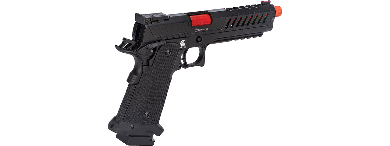 Lancer Tactical Knightshade Hi-Capa Gas Blowback Airsoft Pistol (Color: Black & Red) - Click Image to Close