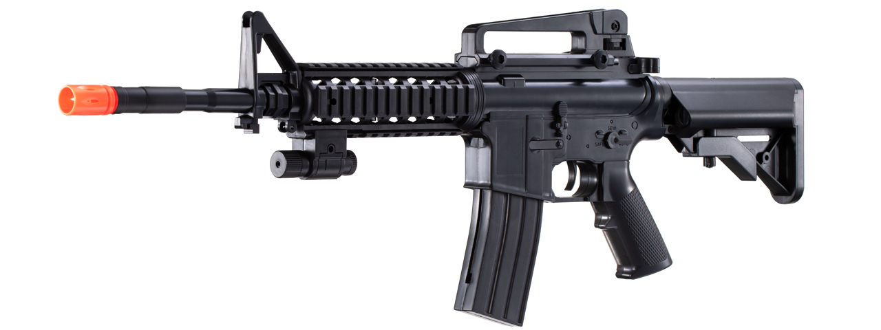 UK Arms M-16A Spring Powered Rifle with 2 Magazines and 2 Stocks (Color: Black) - Click Image to Close