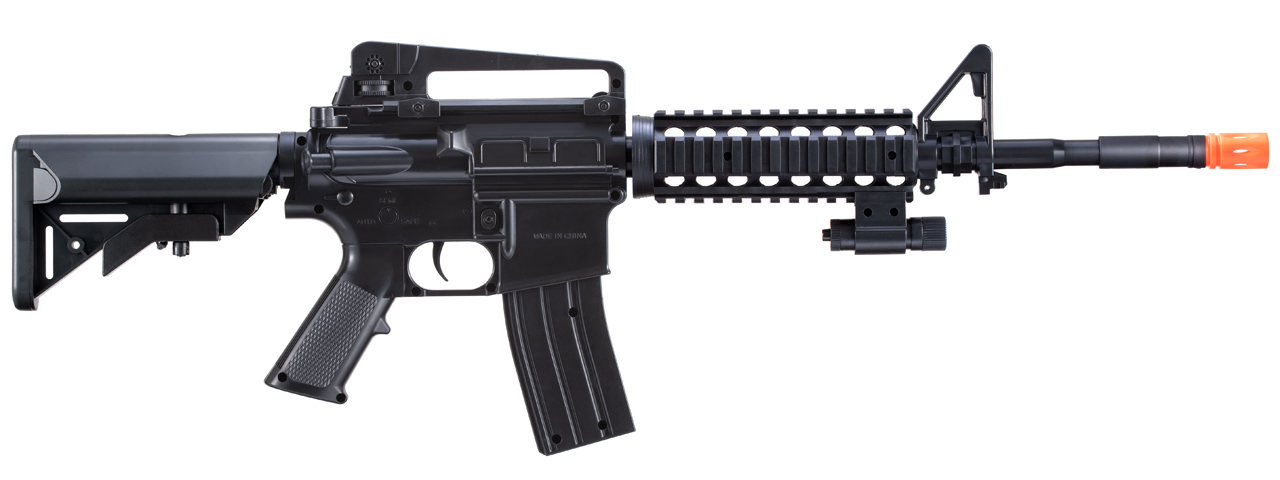 UK Arms M-16B Spring Operated Rifle with Laser Sight (Color: Black) - Click Image to Close