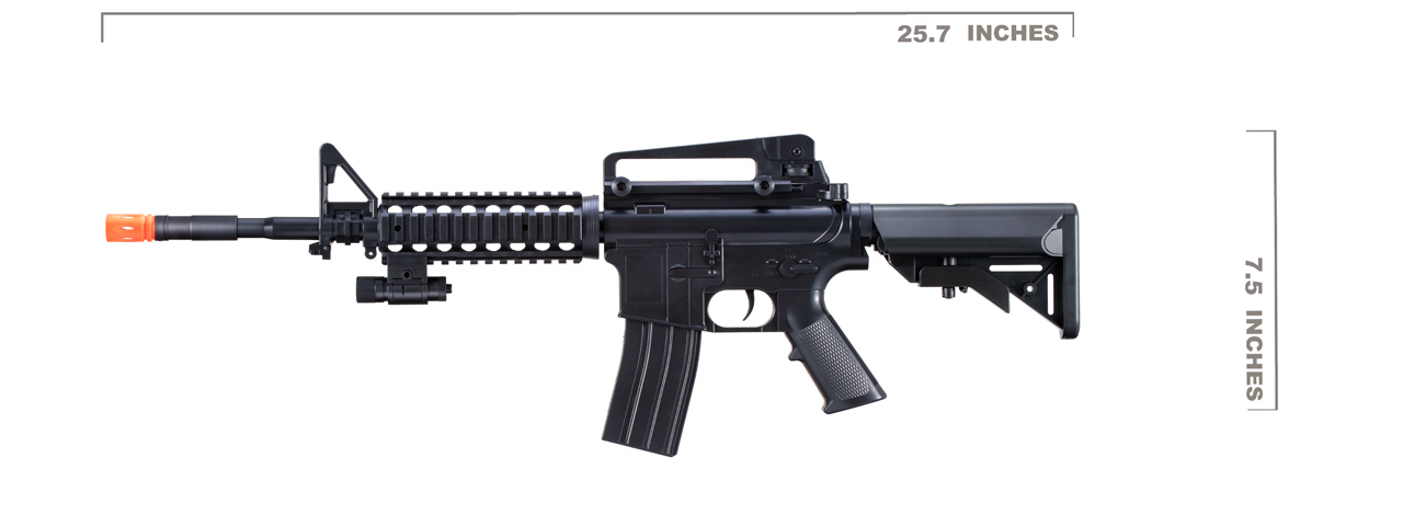 UK Arms M-16B Spring Operated Rifle with Laser Sight (Color: Black)