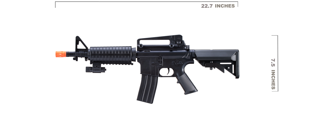 UK Arms M-16C Spring Operated Rifle with Laser Sight and M4 Carbine Handguard (Color: Black)