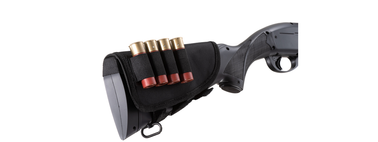 AGM Short Barrel Shell-Fed Pump Action Spring Shotgun (Color: Black) - Click Image to Close