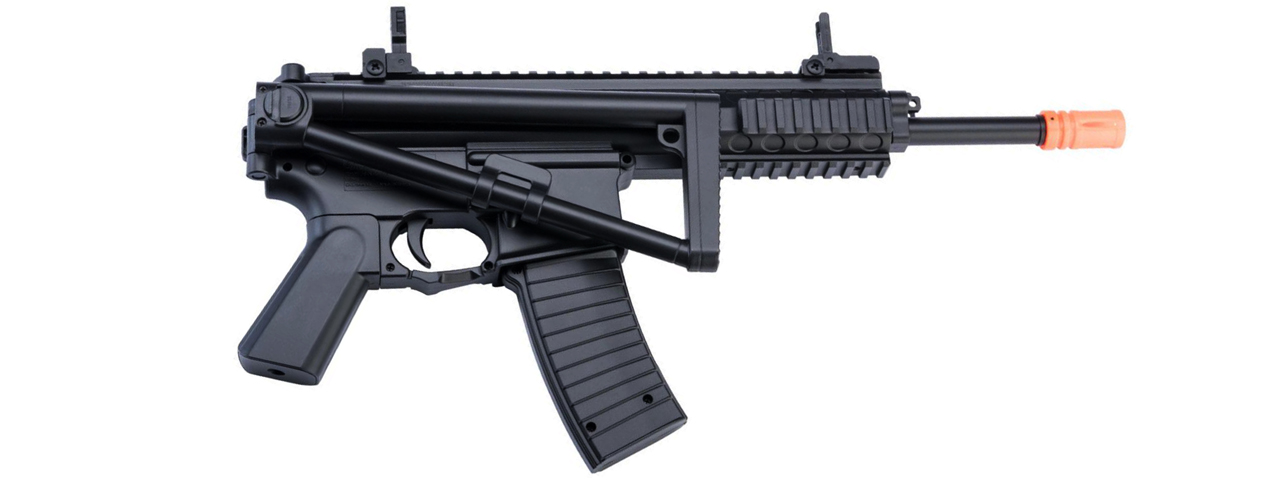 Double Eagle M307F Spring Powered Airsoft PDW Rifle (Color: Black) - Click Image to Close