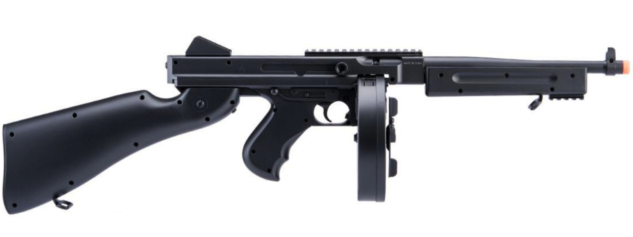 M811 DOUBLE EAGLE M1A1 AEG AIRSOFT TOMMY GUN RIFLE (BLACK) - Click Image to Close