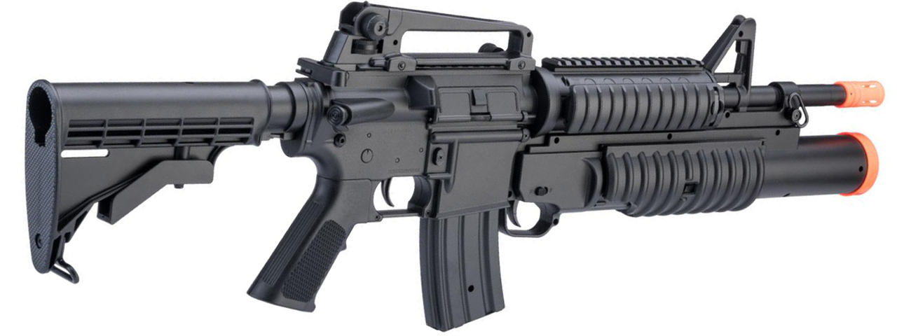 M813 M4 RIS AEG W/ GRENADE LAUNCHER (BLACK) - Click Image to Close