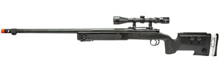 WellFire MB17BA Bolt Action Airsoft Sniper Rifle w/ Scope (Color: Black)