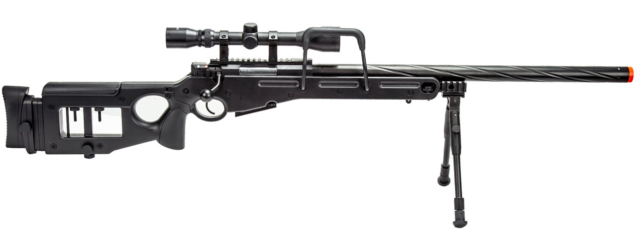 WellFire SV98 Bolt Action Airsoft Sniper Rifle w/ Scope and Bipod (Color: Gray) - Click Image to Close