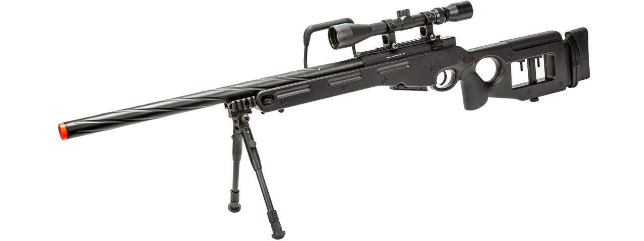 WellFire SV98 Bolt Action Airsoft Sniper Rifle w/ Scope and Bipod (Color: Gray) - Click Image to Close