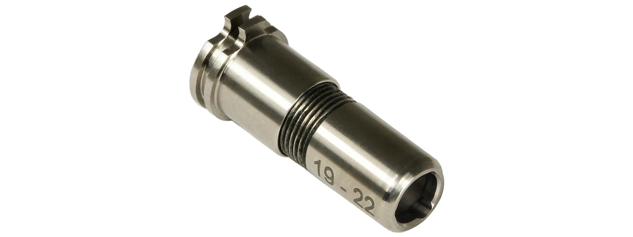 Maxx Model CNC Titanium Adjustable Air Seal Nozzle 19mm - 22mm for Airsoft AEG - Click Image to Close