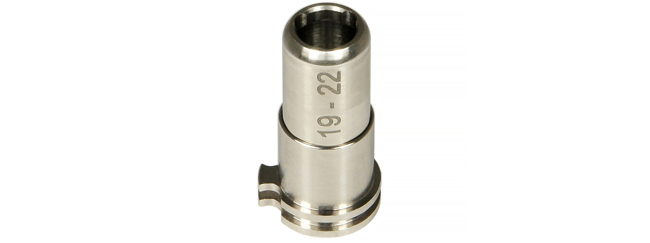 Maxx Model CNC Titanium Adjustable Air Seal Nozzle 19mm - 22mm for Airsoft AEG - Click Image to Close