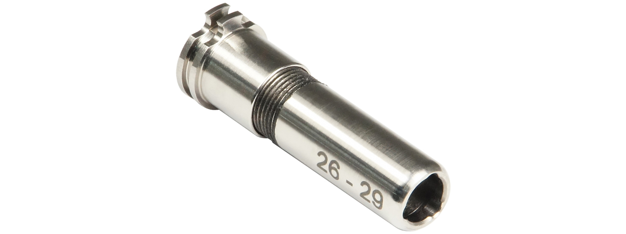 Maxx Model CNC Titanium Adjustable Air Seal Nozzle 26mm - 29mm for Airsoft AEGs - Click Image to Close