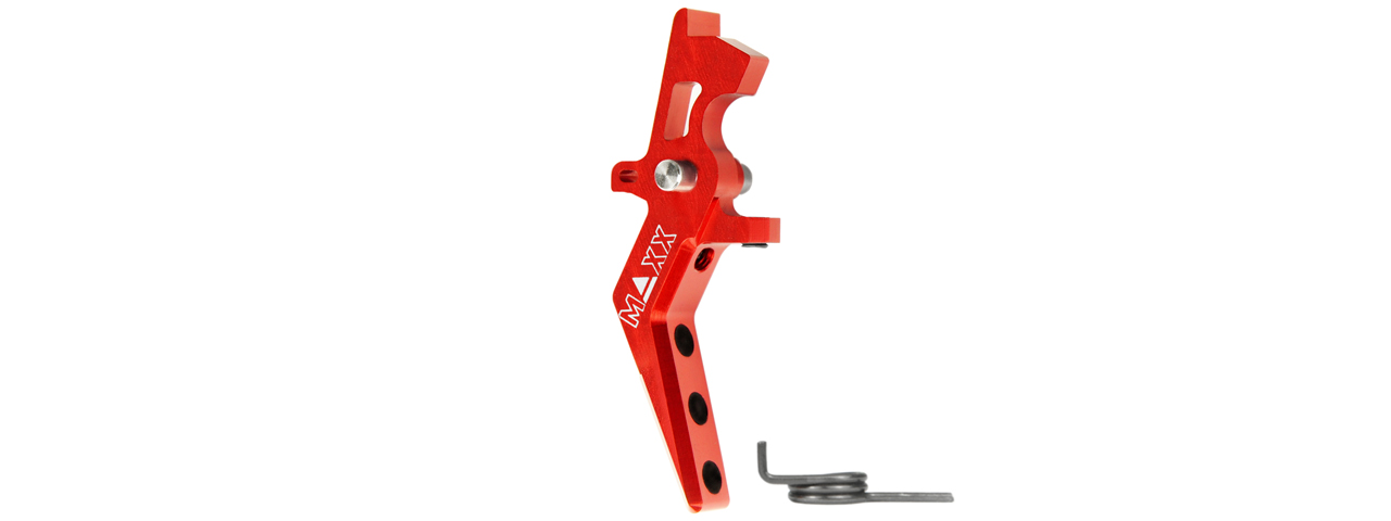 Maxx Model CNC Aluminum Advanced Speed Trigger Style A (Color: Red) - Click Image to Close