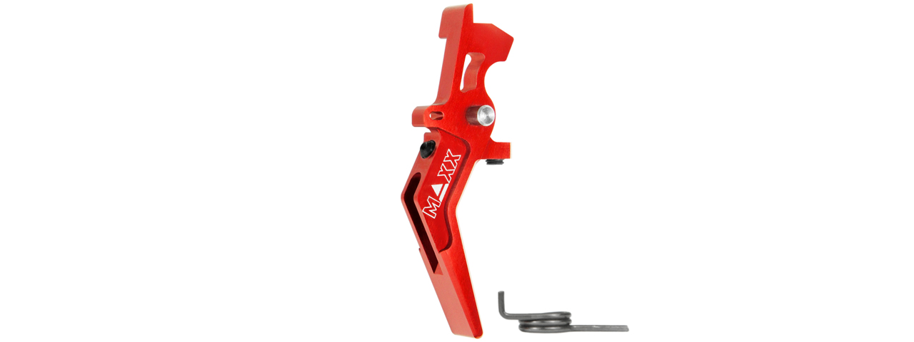 Maxx Model CNC Aluminum Advanced Speed Trigger Style A (Color: Red) - Click Image to Close